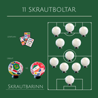 11 skrautboltar